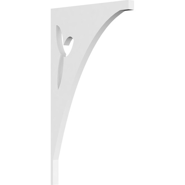 Ekena Millwork Naple Architectural Grade PVC Bracket, 5/8"W X 8"D X 14"H BKTP01X08X14NA - main